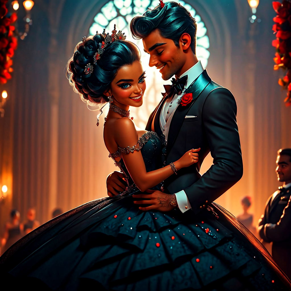 00003-1994538968-_lora_3D_FairytalesSD1_1_ 3D Fairytales, The image shows a man and woman in a black and blue dress standing next to each other w.png